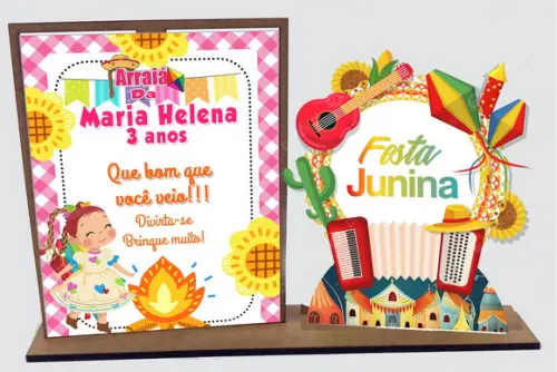 Lembrancinha Festas Junina, com 10 Unidades Porta Retrato
