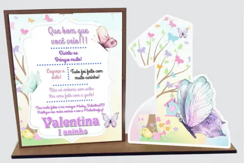 Lembrancinha Jardim das Boboletas, com 10 Unidades