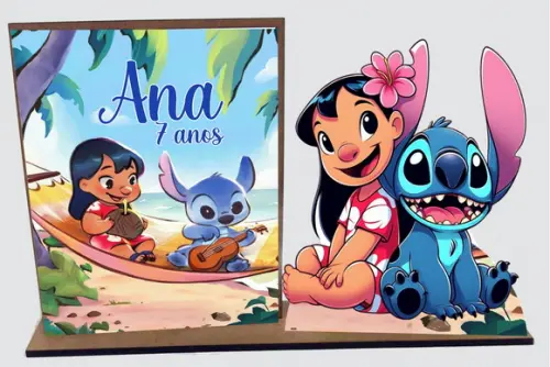 Lembrancinha Lilo e Stitch , com 10 Unidades Porta Retrato