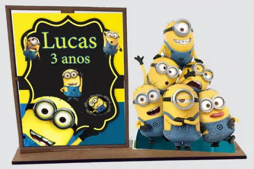 Lembrancinha Minions, com 10 Unidades Porta Retrato