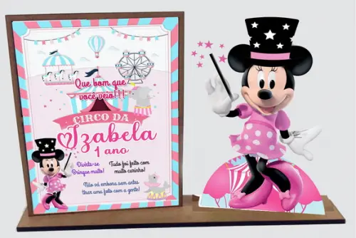 Lembrancinha Minnie Magic , Porta Retrato com 10 Unidades