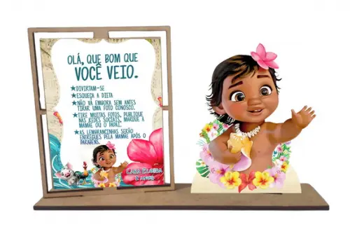 Lembrancinha Moana Baby , com 10 Unidades Porta Retrato