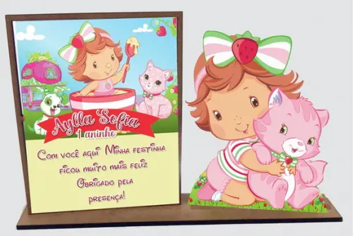 Lembrancinha Moranguinho Baby, com 10 Unidades Porta Retrato
