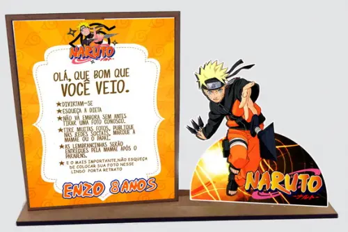 Lembrancinha Naruto , com 10 Unidades Porta Retrato