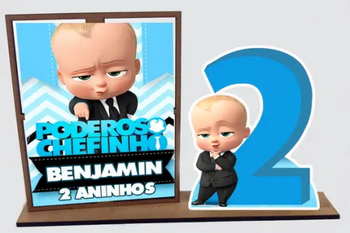 Lembrancinha o Poderoso Chefinho 10 Unidades Porta Retrato