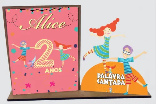 Lembrancinha Palavra Cantada com 10 Unidades Porta Retrato