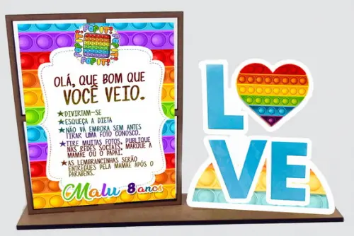 Lembrancinha Pop It , com 10 Unidades