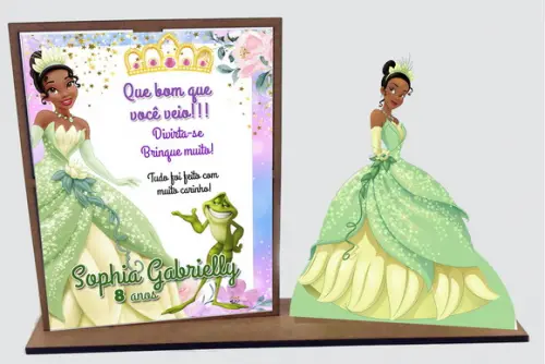 Lembrancinha Princesa Tiana 10 Unidades Porta Retrato