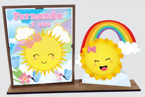 Lembrancinha Raio de Sol, com 10 Unidades Porta Retrato