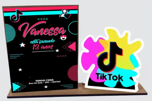 Lembrancinha Tik Tok cm 10 Unidades Porta Retrato