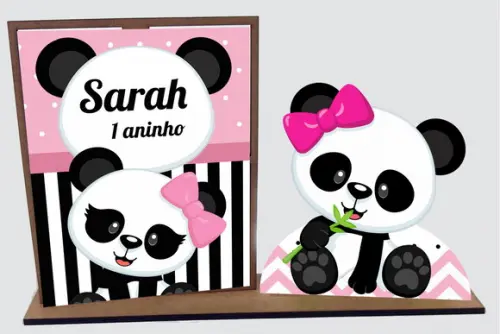 Lembrancinha Urso Panda 10 Unidades Porta Retrato