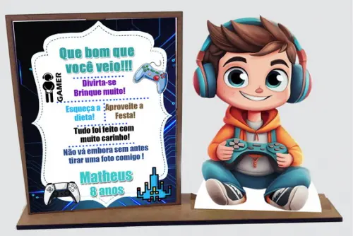 Lembrancinha Video Game , Porta Retrato com 10 Unidades