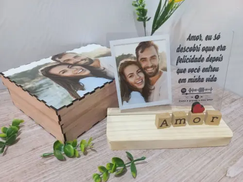 Porta Retrato Spotify com Caixa Personalizada