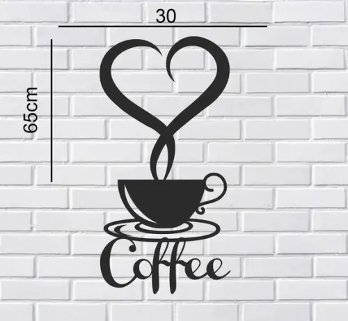 Quadro Cantinho Cafe Cofee, Painel Decorativo 30x65