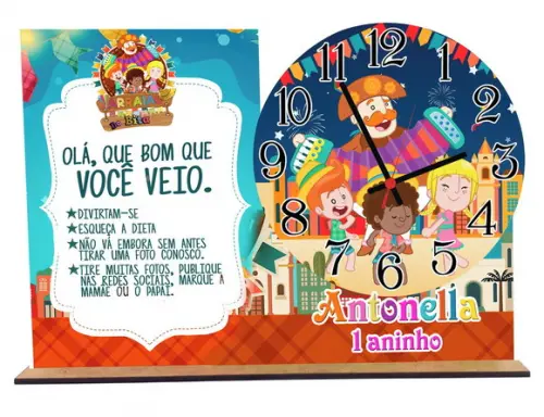 Relogio Arraial do Bita com 5 Unidades para Decoração