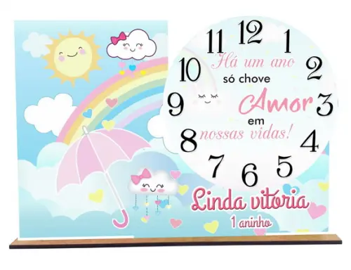 Relogio Chuva de Benção para Decoração com 5 Unidades