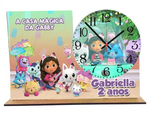 Relogio de Mesa a Casa Magica da Gabby com 5 Unidades