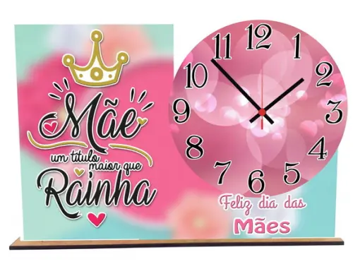 Relógio de Mesa Lembrancinha Dia das Mães 5 Unidades