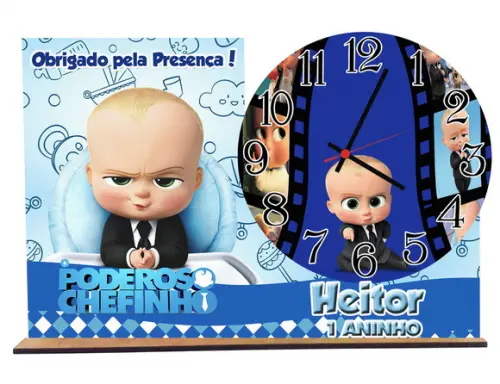 Relogio de Mesa o Poderoso Chefinho 5 Unidades