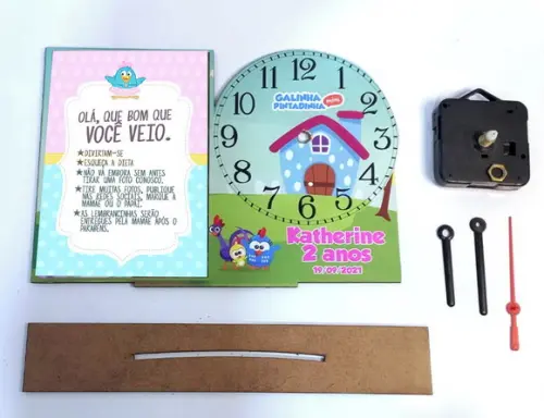 Relogio Fabrica de Brinquedos com 5 Unidades
