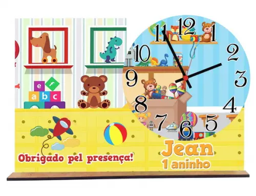 Relogio Fabrica de Brinquedos com 5 Unidades