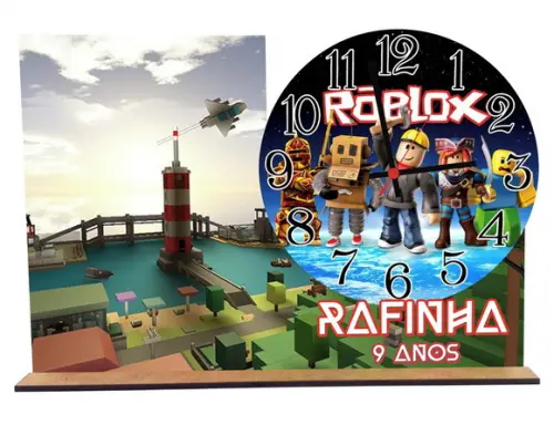 Relogio Roblox com 5 Unidades para Decoração
