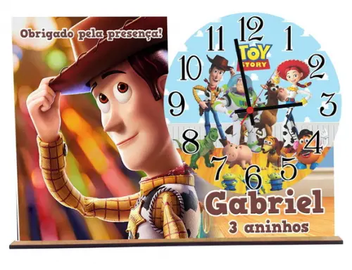 Relogio Toy Story com 5 Unidades para Decoração