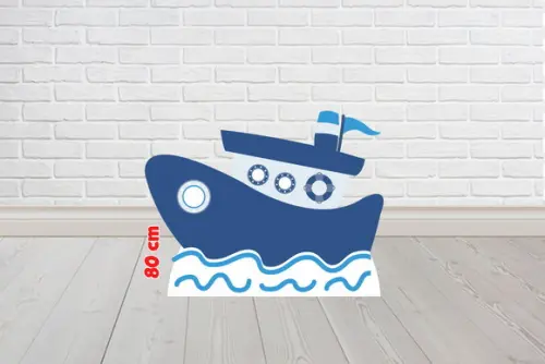 Totem Barco-navio-marinha Enfeite Decorativo