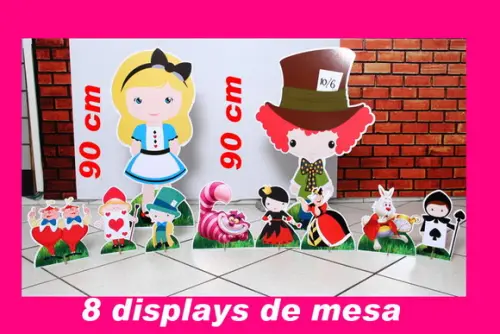 Totem de Chão Alice Pais das Maravilhas e Displays de Mesa