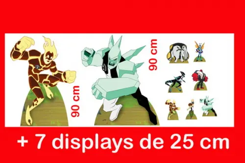 Totem de Chão Ben 10 e Displays de Mesa