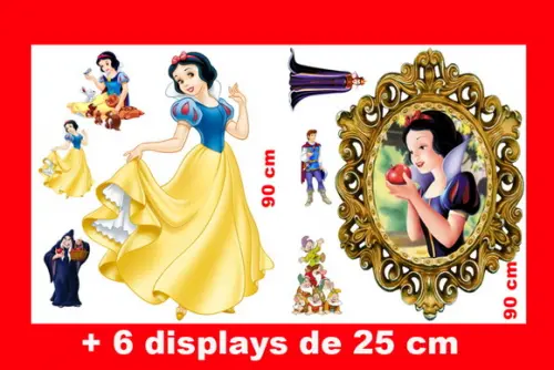 Totem de Chão Branca de Neve+displays de Mesa+elipse