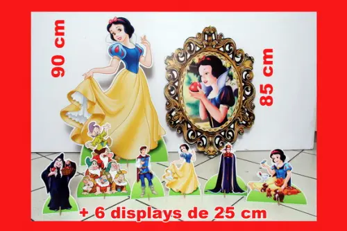 Totem de Chão Branca de Neve+displays de Mesa+elipse