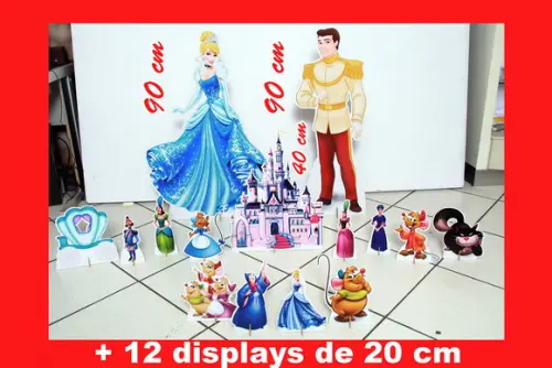 Totem de Chão Cinderela e Displays de Mesa