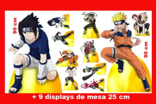 Totem de Chão Naruto e Displays de Mesa