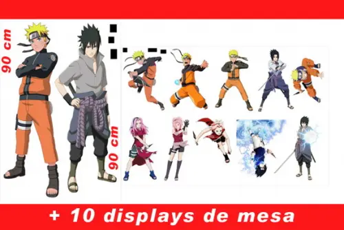 Totem de Chão Naruto e Displays de Mesa