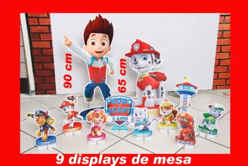 Totem de Chão Patrulha Canina e Displays de Mesa