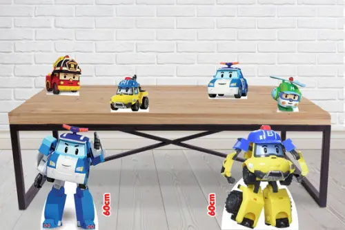 Totem de Chão Robocar, Displays de Mesa Decorativo