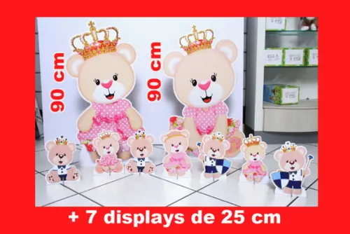 Totem de Chão Ursinha Princesa e Displays de Mesa