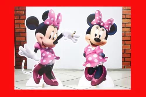 Totem Displays de Chão Minnie Rosa em mdf