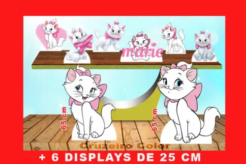 Totem Gata Marie e Displays de Mesa