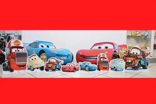Totem Kit de Chão Mcqueen Carros e Display de Mesa