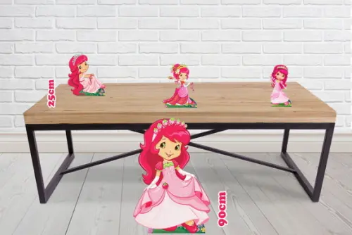 Totem Moranguinho Princesa e Displays de Mesa