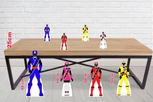 Totem Power Rangers e Displays de Mesa