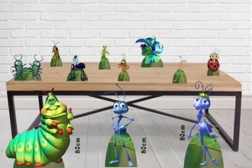 Totem Vida de Inseto e Display de Mesa Decorativo