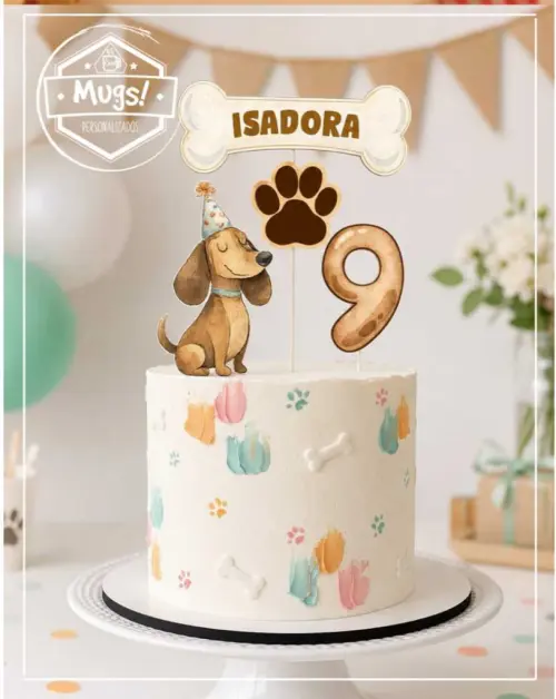 Topo de Bolo para festa Pet
