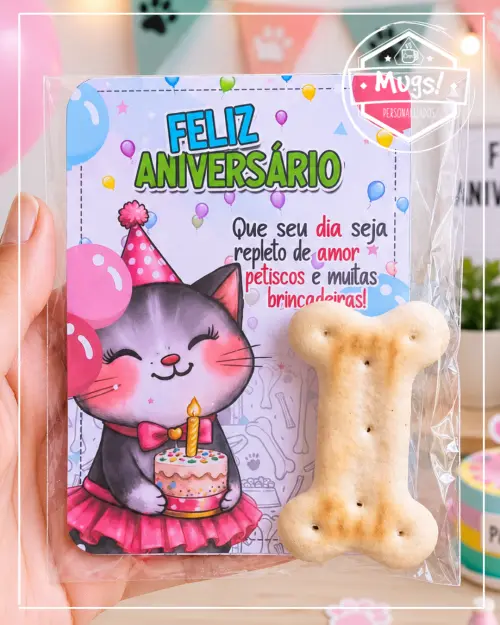 50 Cards sortidos para petistco pet Feliz Aniversário Cartão Fe