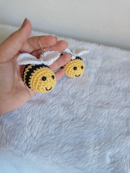 Chaveiro Coração em Crochê
