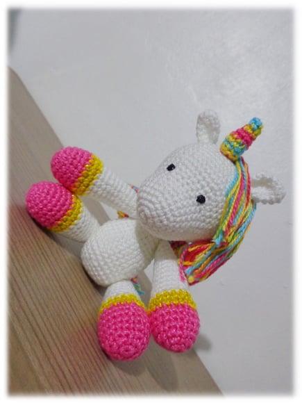 Chaveiro Unicónio Amigurumi