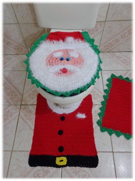 Conjunto de banheiro Natalino - Papai Noel
