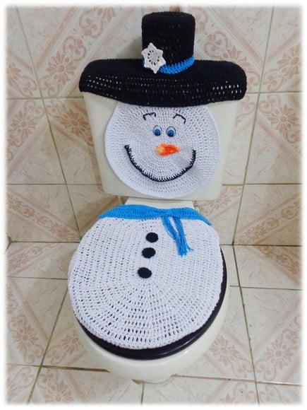 Jogo de Banheiro Boneco de Neve